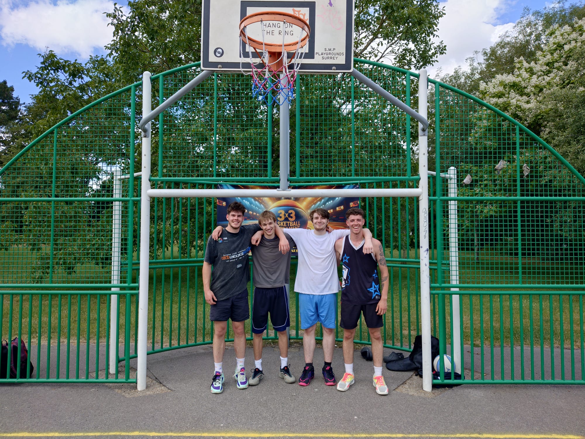 Sherborne Shootas, winners of the Salisbury 3x3 18+ Mixed Tournament